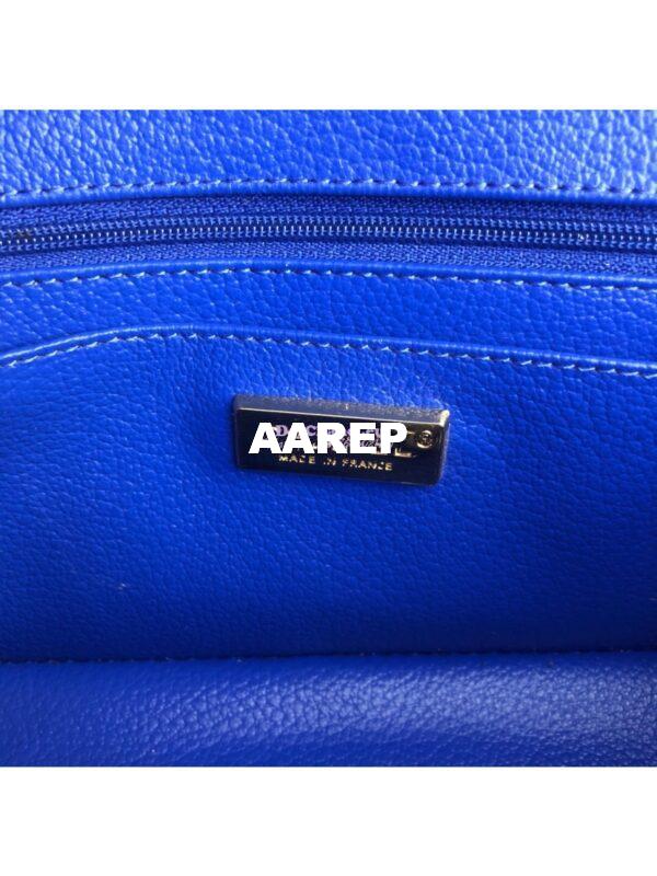 Replica Chanel Python Small 20cm Classic Flap Bag Blue 9