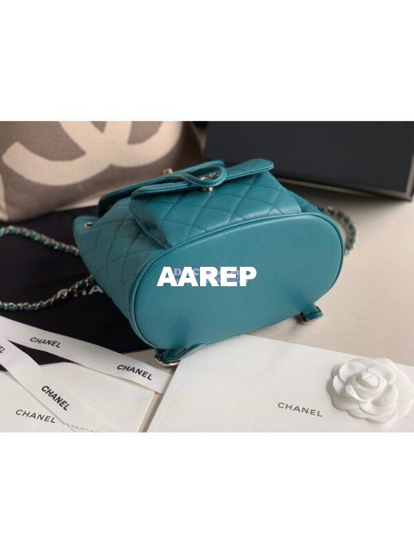Replica Chanel Grained Calfskin Duma Drawstring Backpack AS1371 Green 6