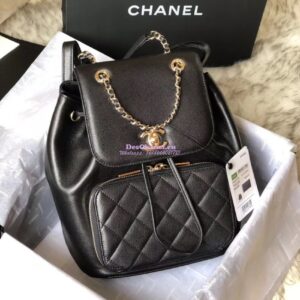 Replica Chanel Business Affinity Backpack in Grained Calfskin A93748 Black