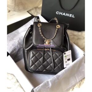 Replica Chanel Business Affinity Backpack in Grained Calfskin A93748 Black 2