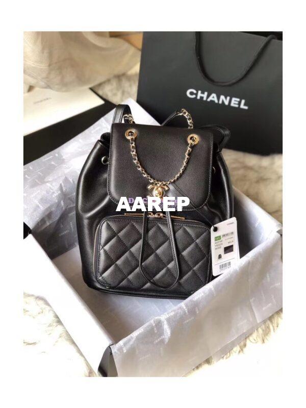 Replica Chanel Business Affinity Backpack in Grained Calfskin A93748 Black 2