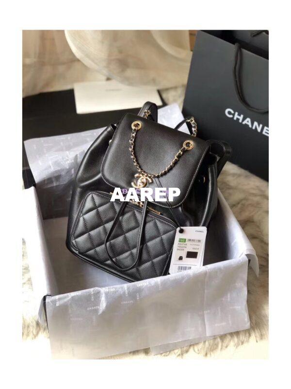 Replica Chanel Business Affinity Backpack in Grained Calfskin A93748 Black 3