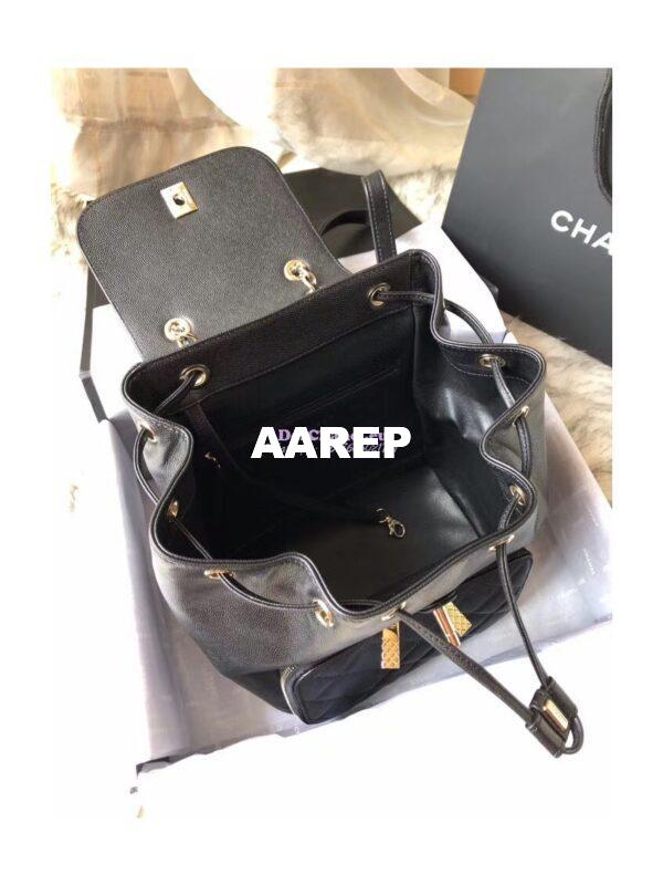Replica Chanel Business Affinity Backpack in Grained Calfskin A93748 Black 10
