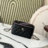 Replica Chanel Exclusive Limited-Edition Grained Calfskin Metal Enamel Handle Vanity Chain Bag – AP4426 White 2