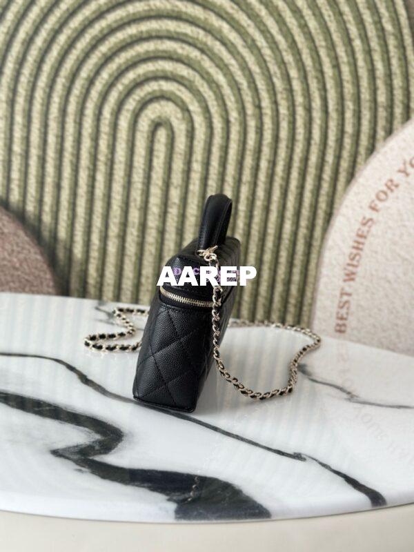 Replica Chanel 25C Exclusive Limited Edition Long Vanity With Chain Grained Calfskin with Heart Logo AP4531 Black 5