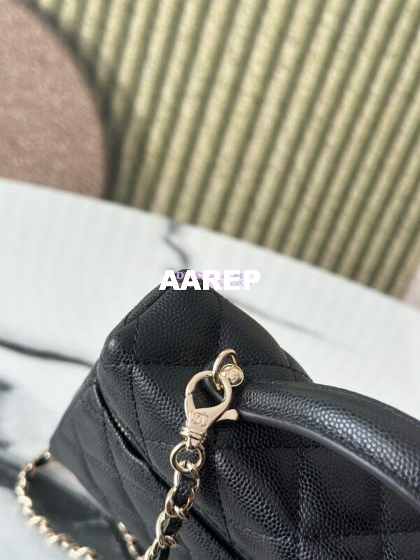 Replica Chanel 25C Exclusive Limited Edition Long Vanity With Chain Grained Calfskin with Heart Logo AP4531 Black 10