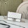Replica Chanel SS25 CC Enamel Wallet On Chain WOC in Lambskin AP4511 Black