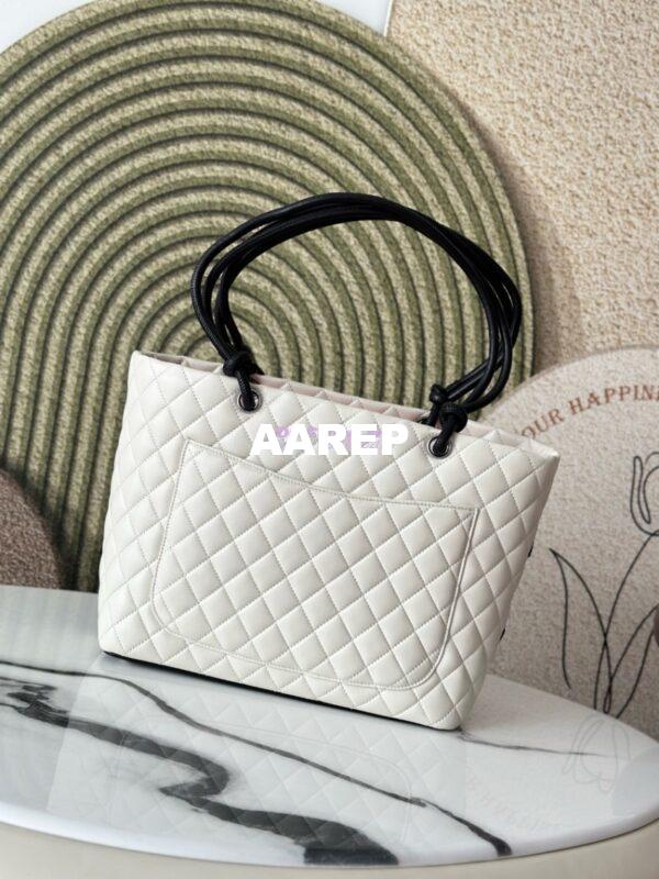 Replica Chanel Vintage Large Cambon Tote Bag Limited Edition  White 10