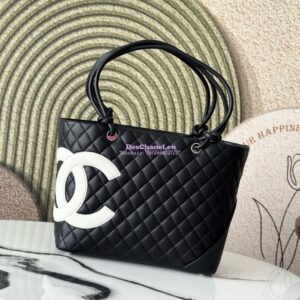 Replica Chanel Vintage Large Cambon Tote Bag Limited Edition Black White
