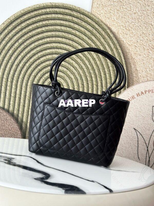 Replica Chanel Vintage Large Cambon Tote Bag Limited Edition Black White 8