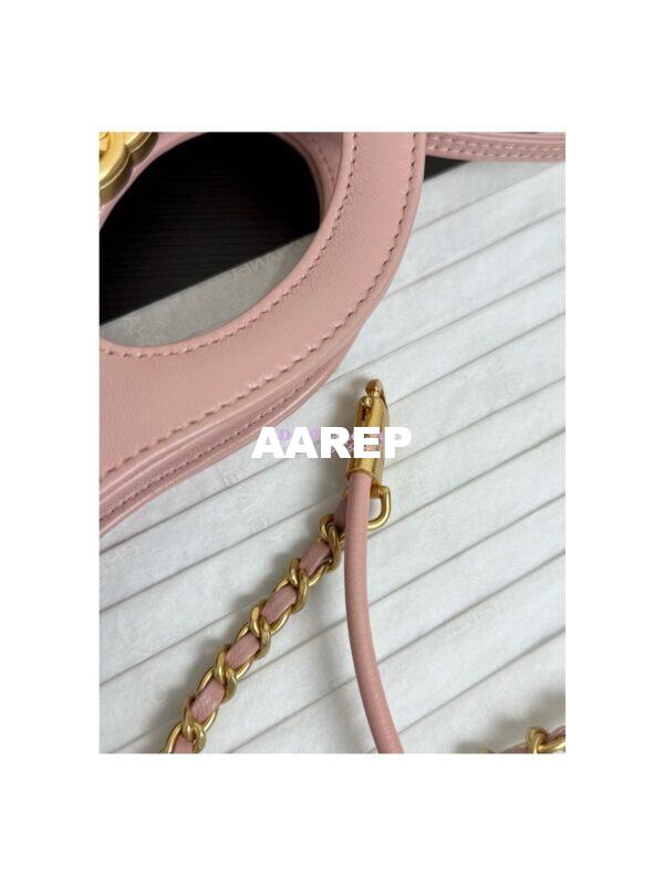 Replica Chanel Medium 31 Shopping Bag in Shiny Lambskin and Suede Goatskin AS4853 Pink 6