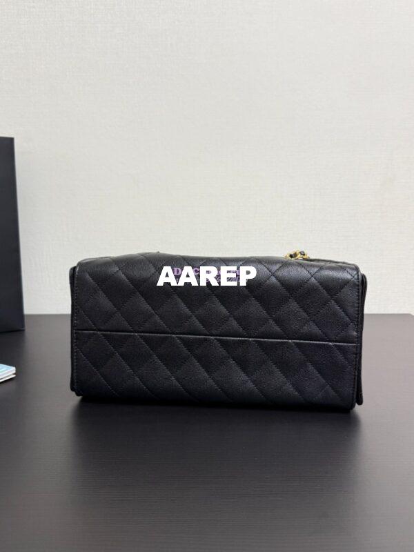 Replica Chanel 25C Large Bucket Bag in Grained Calfskin AS5311 Black 11