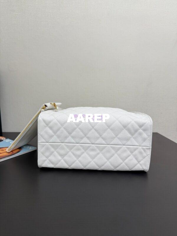 Replica Chanel 25C Large Bucket Bag in Grained Calfskin AS5311 White 11
