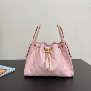 Replica Chanel 25C Small Bucket Bag in Grained Calfskin AS5293 Pink