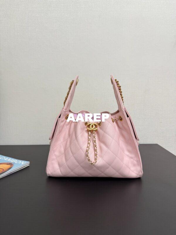 Replica Chanel 25C Small Bucket Bag in Grained Calfskin AS5293 Pink 3