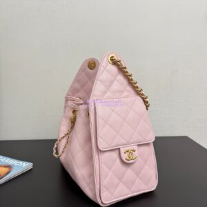 Replica Chanel 25C Small Bucket Bag in Grained Calfskin AS5293 Pink 2