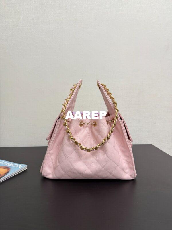 Replica Chanel 25C Small Bucket Bag in Grained Calfskin AS5293 Pink 5