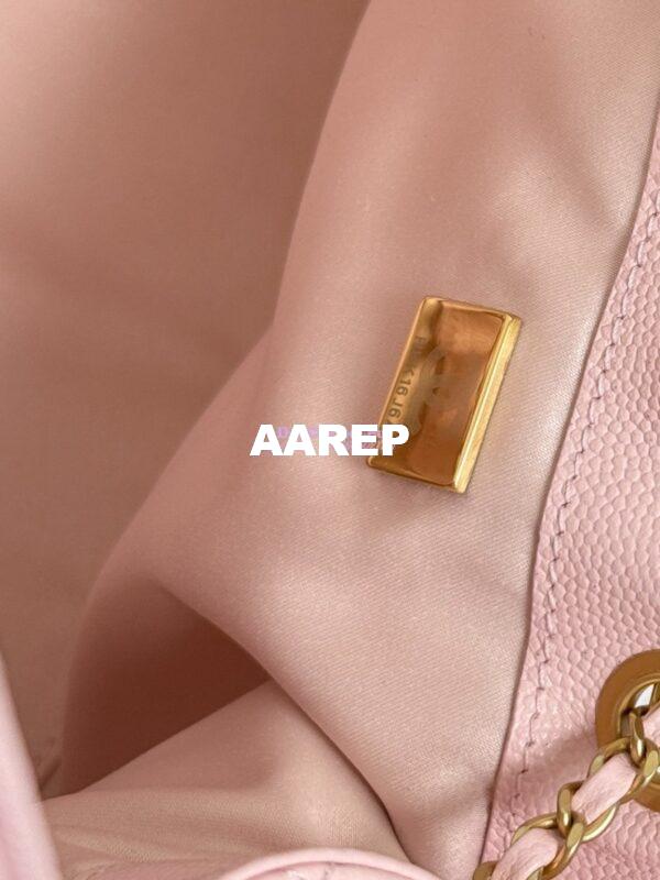 Replica Chanel 25C Small Bucket Bag in Grained Calfskin AS5293 Pink 10
