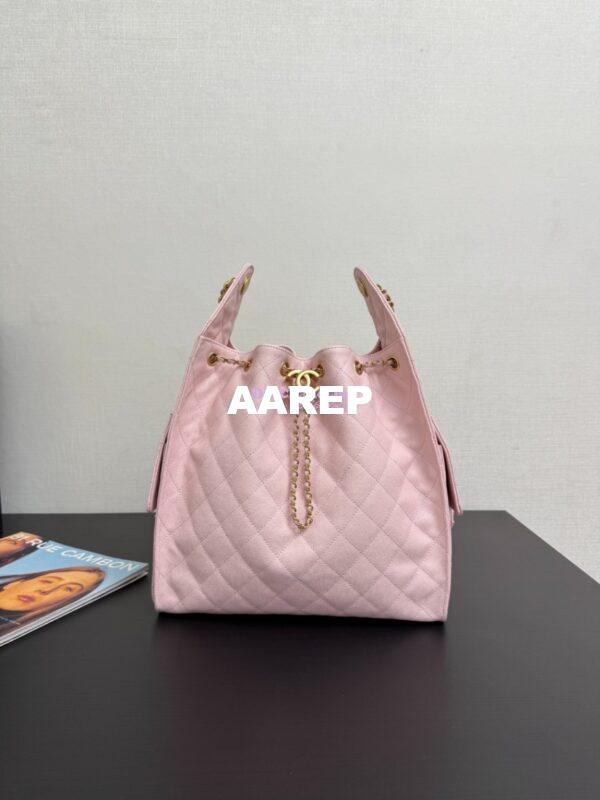 Replica Chanel 25C Large Bucket Bag in Grained Calfskin AS5311 Pink 3