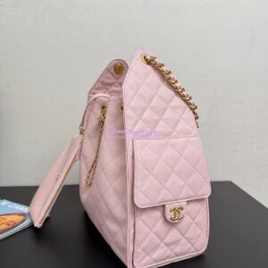 Replica Chanel 25C Large Bucket Bag in Grained Calfskin AS5311 Pink 2