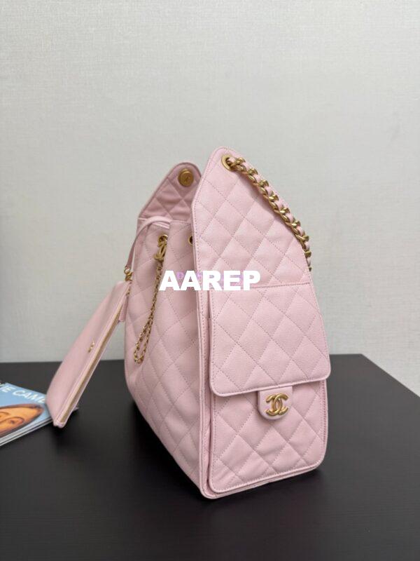 Replica Chanel 25C Large Bucket Bag in Grained Calfskin AS5311 Pink 4