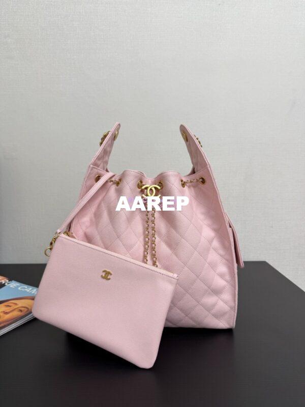 Replica Chanel 25C Large Bucket Bag in Grained Calfskin AS5311 Pink 5