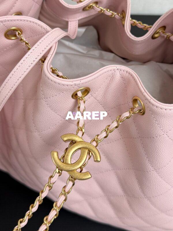 Replica Chanel 25C Large Bucket Bag in Grained Calfskin AS5311 Pink 6