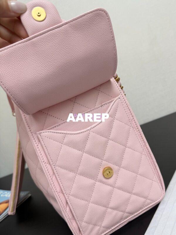 Replica Chanel 25C Large Bucket Bag in Grained Calfskin AS5311 Pink 8