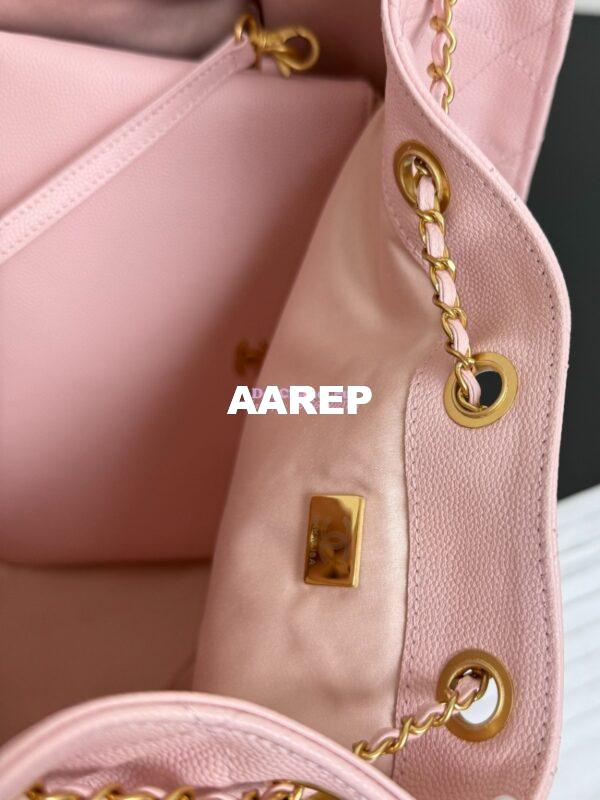 Replica Chanel 25C Large Bucket Bag in Grained Calfskin AS5311 Pink 9