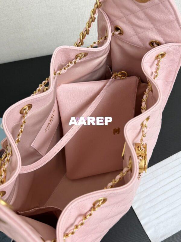 Replica Chanel 25C Large Bucket Bag in Grained Calfskin AS5311 Pink 10