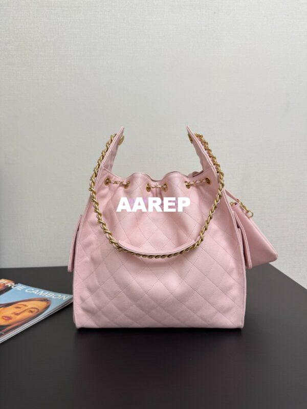 Replica Chanel 25C Large Bucket Bag in Grained Calfskin AS5311 Pink 11