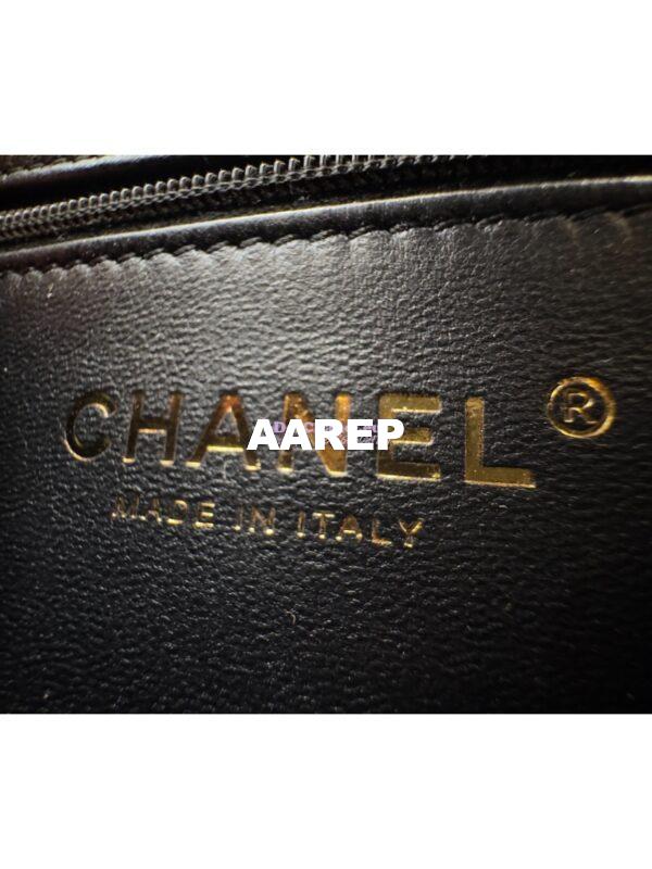 Replica Chanel 25P Braided and Pearls Handled Mini Flap Bag in Lambskin AS5367 Black 13