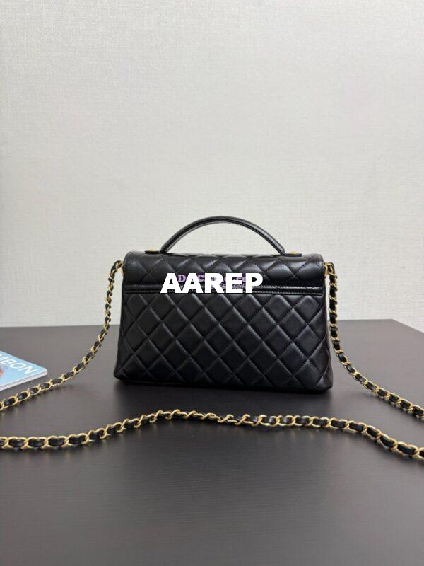 Replica Chanel 25P Flap Bag With Top Handle  AS5356 Black 5
