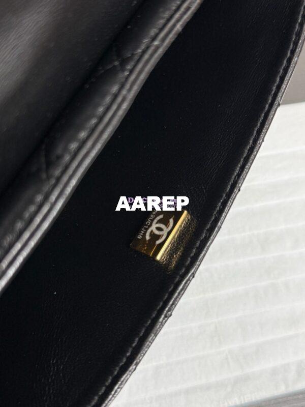 Replica Chanel 25P Flap Bag With Top Handle  AS5356 Black 8
