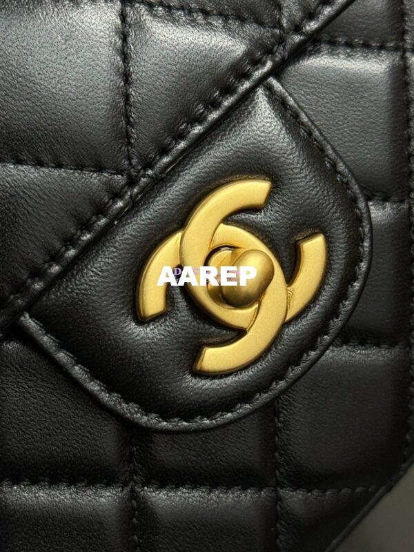 Replica Chanel 25P Flap Bag With Top Handle  AS5356 Black 9