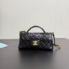 Replica Chanel 25P Flap Bag With Top Handle  AS5356 Black