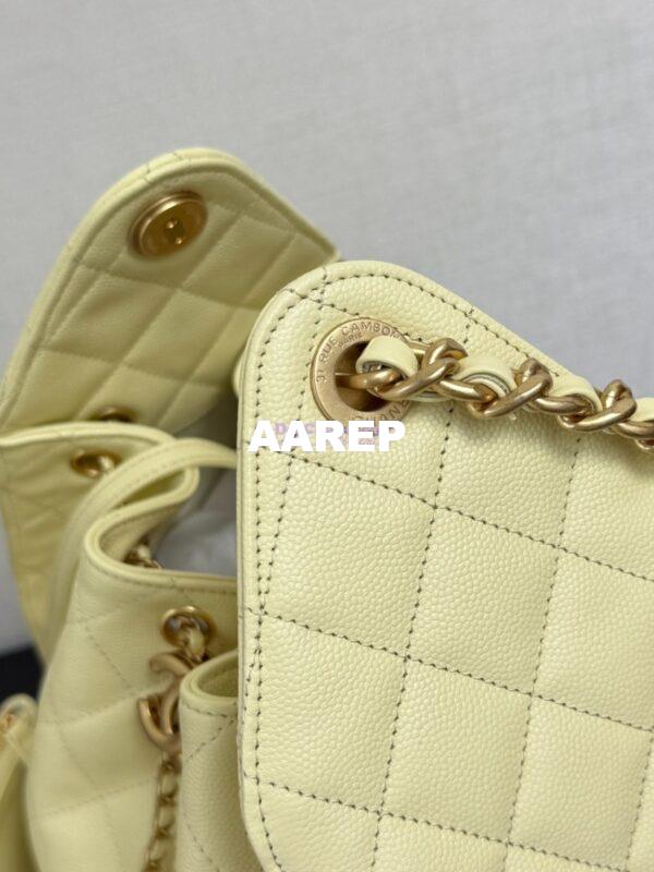 Replica Chanel 25C Large Bucket Bag in Grained Calfskin AS5311 Pastel Yellow 7