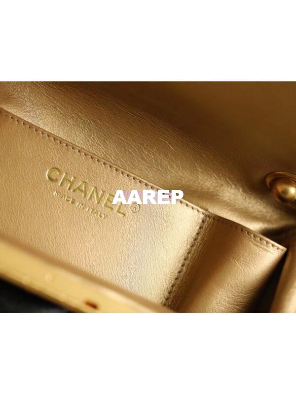 Replica Chanel Lambskin Kiss-Lock Clasp Bag AS1886 Black 9