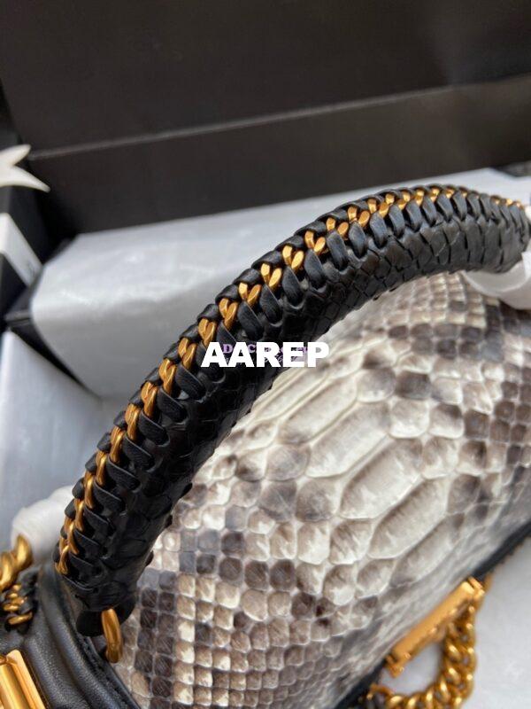 Replica Chanel Python Boy Bag with Handle 24 3