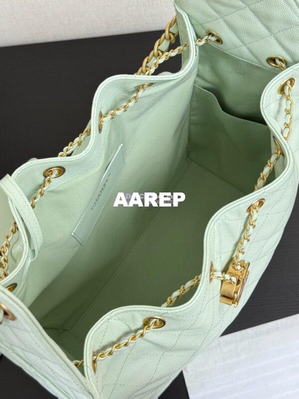 Replica Chanel 25C Large Bucket Bag in Grained Calfskin AS5311 Pastel Green 8