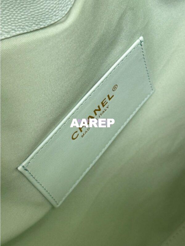 Replica Chanel 25C Large Bucket Bag in Grained Calfskin AS5311 Pastel Green 10