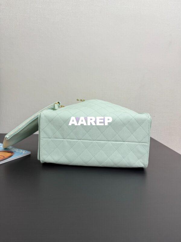 Replica Chanel 25C Large Bucket Bag in Grained Calfskin AS5311 Pastel Green 11