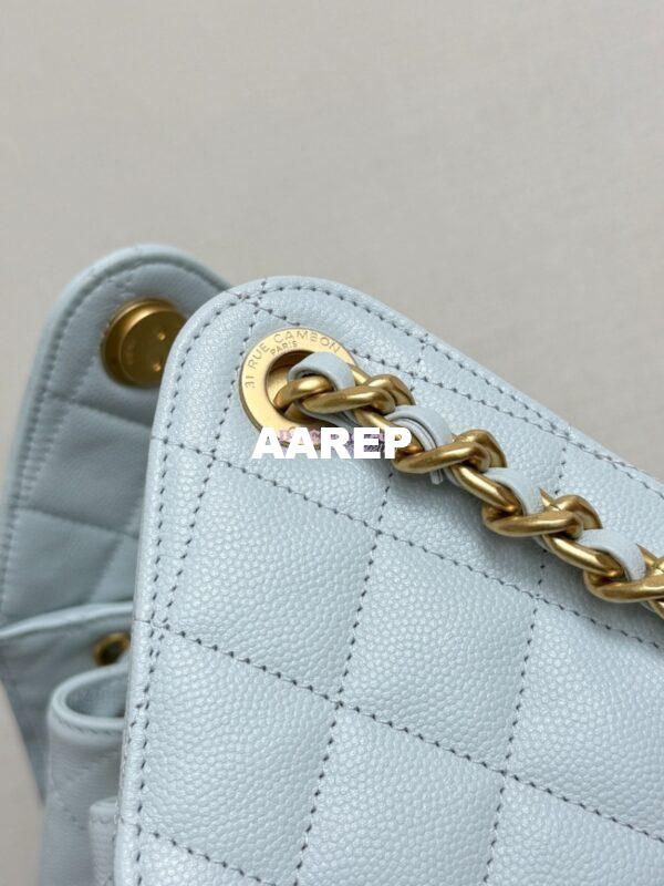 Replica Chanel 25C Large Bucket Bag in Grained Calfskin AS5311 Pastel Blue 6