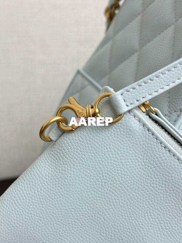 Replica Chanel 25C Large Bucket Bag in Grained Calfskin AS5311 Pastel Blue 7