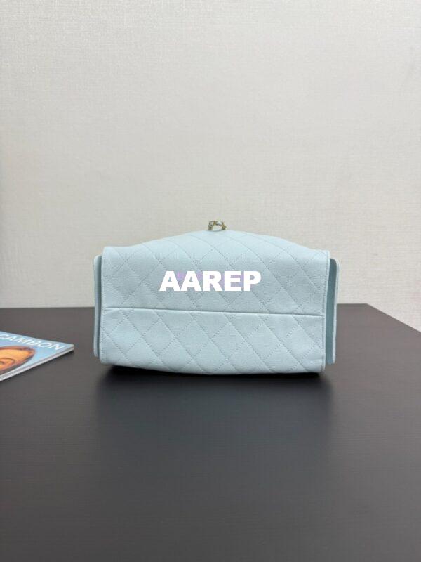 Replica Chanel 25C Small Bucket Bag in Grained Calfskin AS5293 Pastel Blue 11