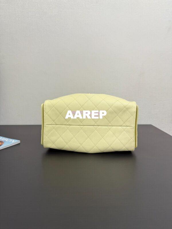 Replica Chanel 25C Small Bucket Bag in Grained Calfskin AS5293 Pastel Yellow 11