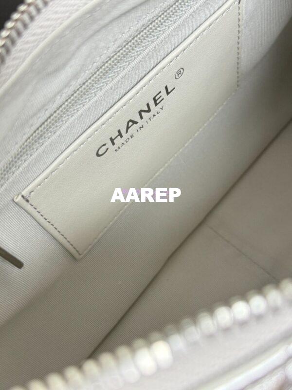 Replica Chanel 25C Large Hobo Bag Metallic Lambskin AS5339 Silver 8