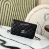 Replica Chanel SS25 Clutch with Chain with Top Handle Bag Metal Resin AP4498 Grey 2