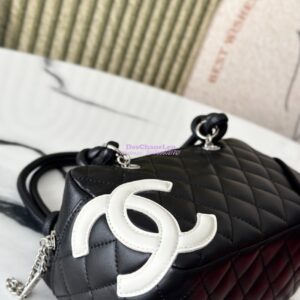Replica Chanel Vintage Cambon Bowler Bag Limited Edition White Black 2