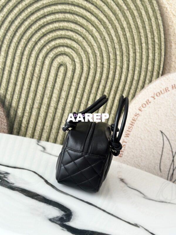 Replica Chanel Vintage Cambon Bowler Bag Limited Edition White Black 6